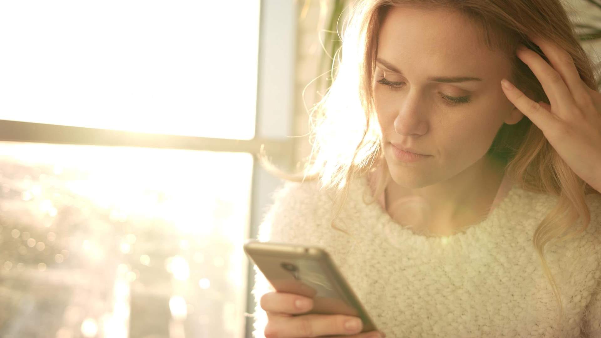 stressed woman on phone